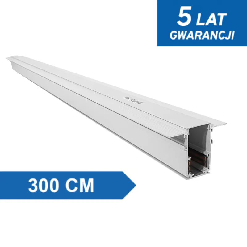 Hit cenowy Szyna magnetyczna podtynkowa uniwersalna biała 300cm 1392 - Decorativi