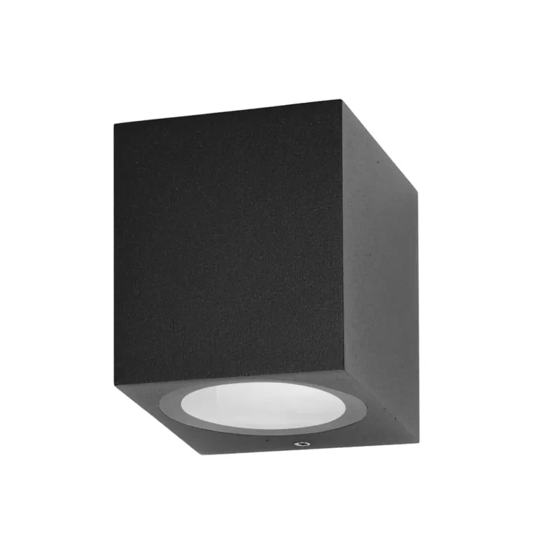 Kinkiet zewnętrzny czarny metalowy kwadratowy OWL-2197-1SQ z serii Genta - Lampy Italux Ostatnie sztuki