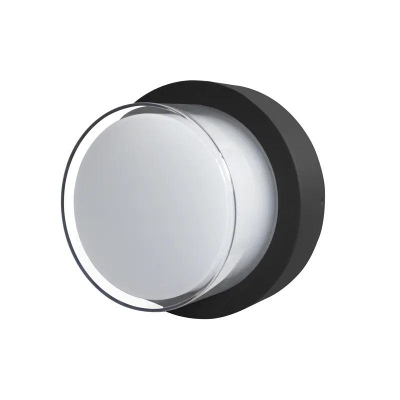 Kinkiet zewnętrzny LED czarny okrągły 11cm OWL-3062-S-3K z serii ROSTA - Lampy Italux Super okazja