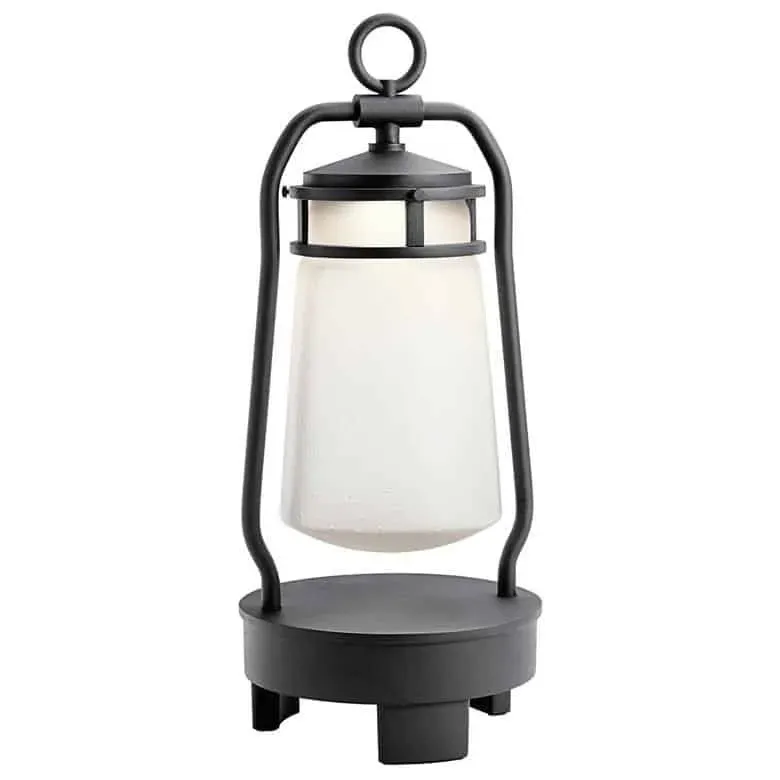Lampa stołowa zewnętrzna LED czarna z głośnikiem KL-LYNDON-BT-B-BK z serii Lyndon - Elstead Lighting Łatwy zwrot
