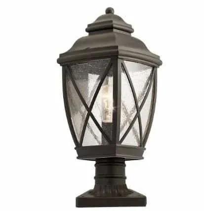 Zniżka Lampa stojąca zewnętrzna brązowa metalowa KL/TANGIER3/M z serii TANGIER - Elstead Lighting