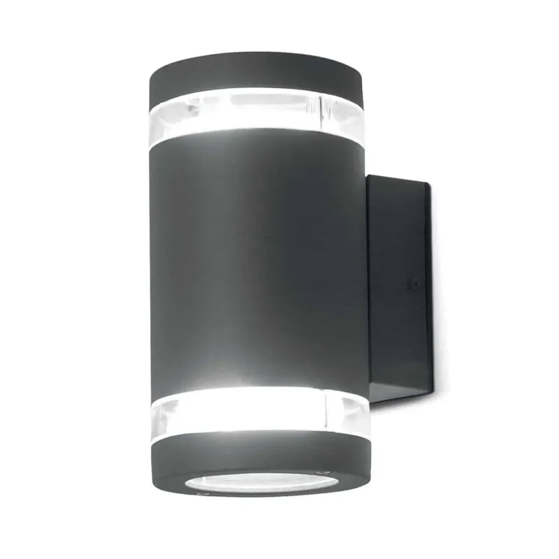 Najlepsza cena Kinkiet zewnętrzny czarny metalowy dwupunktowy MAGNUS 2 z serii MAGNUS - Elstead Lighting