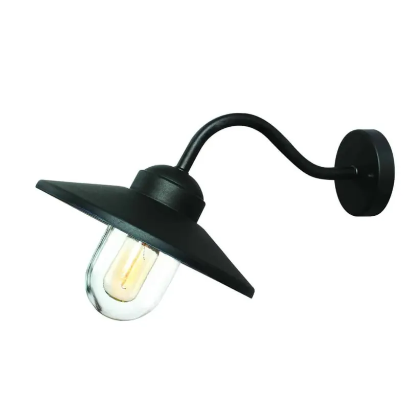 Ostatnie sztuki Kinkiet zewnętrzny czarny metalowy ze szklanym kloszem KLAMPENBORG BK z serii KLAMPENBORG - Elstead Lighting