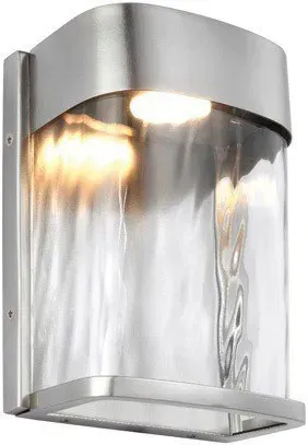 Kinkiet zewnętrzny LED srebrny metalowy FE/BENNIE/S PBS z serii BENNIE - Elstead Lighting Nowość