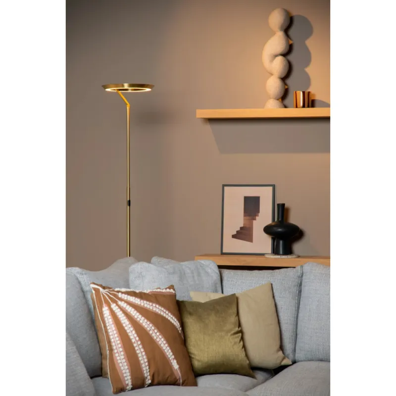 Lampa podłogowa z dotykowym ściemniaczem Celeste LED 174cm matowe złoto / mosiądz Lucide Kup teraz
