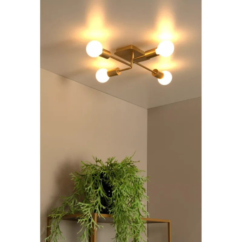 Tani Lampa sufitowa Lester IV 51cm złoty mosiądz Lucide