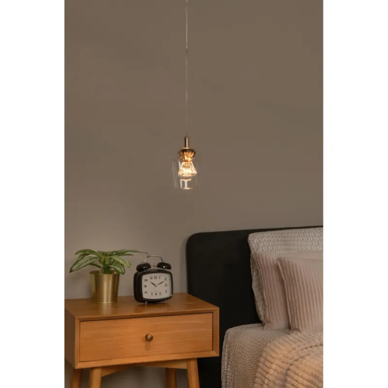 Lampa wisząca szklana glamour Berliane LED 2700K 13cm transparentna Lucide Hit cenowy