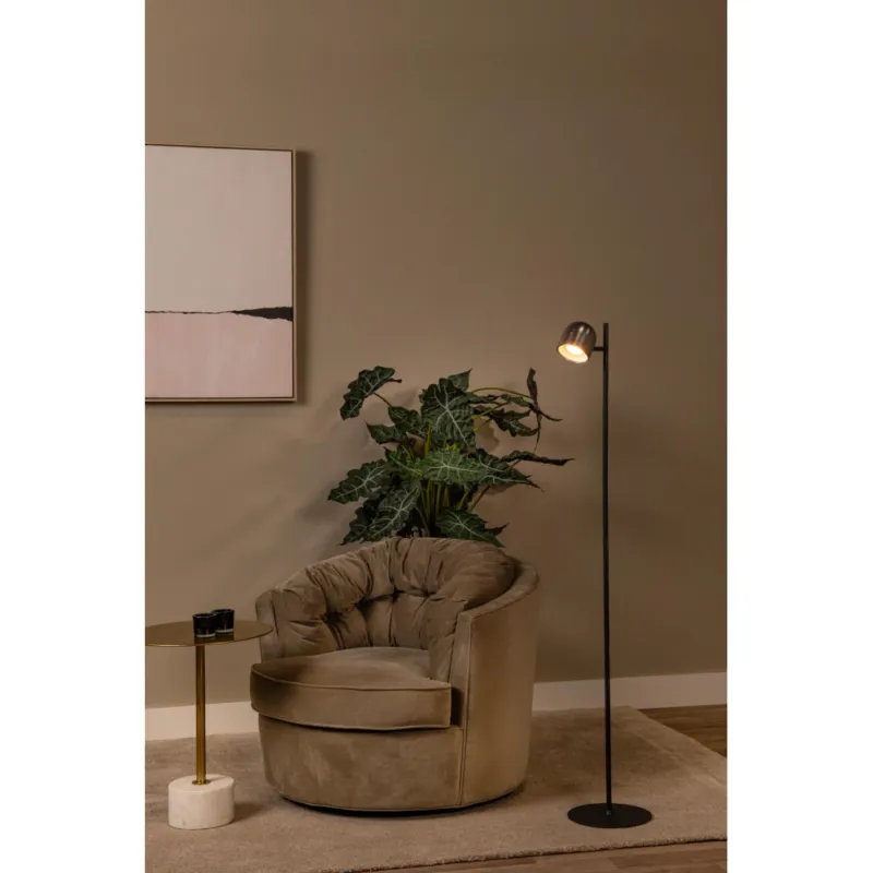 Lampa podłogowa z regulacją światła Skanska Rech LED 137cm czarny / szare żelazo Lucide Sprawdź teraz
