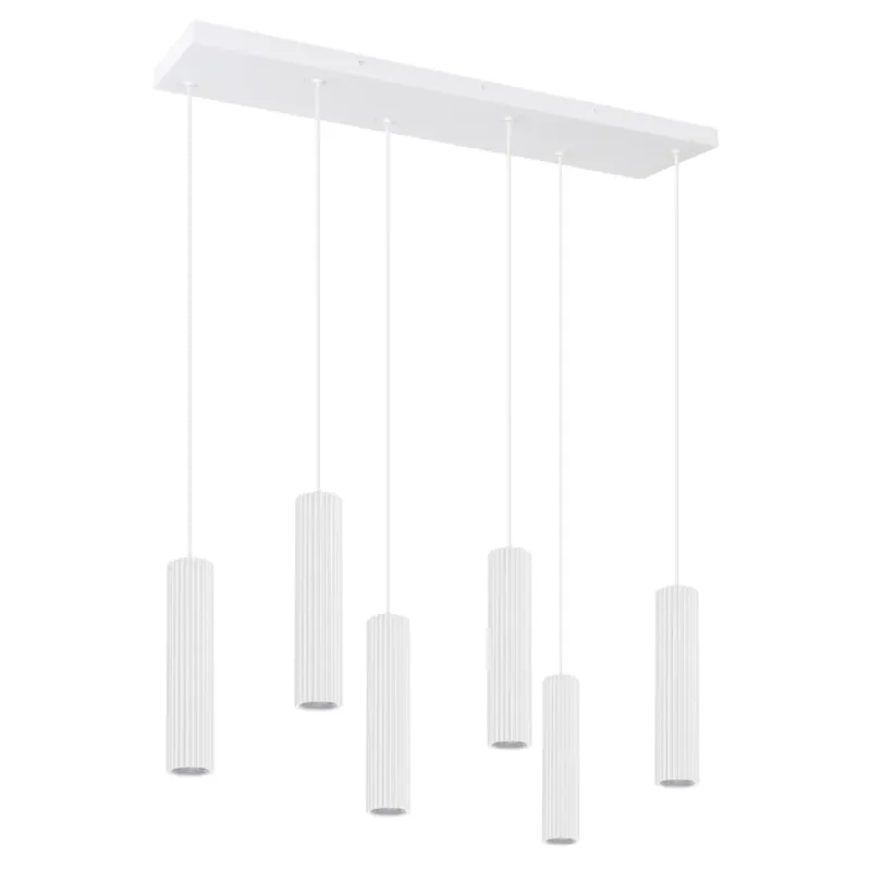 Bezpieczna płatność Lampa wisząca tuby ryflowane Ivar VI 80cm biała LED 3000K Thoro