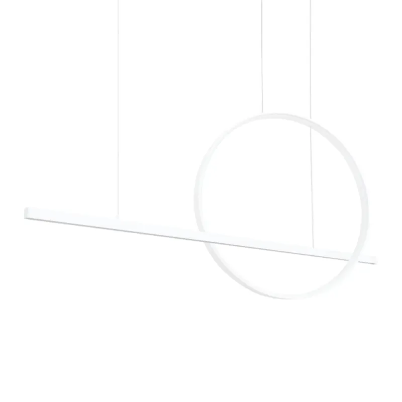 Dostępne od ręki Lampa wisząca podłużna z ringiem Glad 120cm LED 3000K biała Thoro