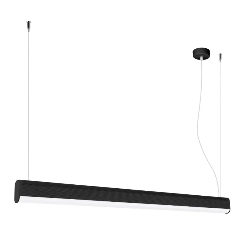 Lampa wisząca lniowa z pilotem Farge 120cm czarna LED 3000K Thoro Wybór klientów