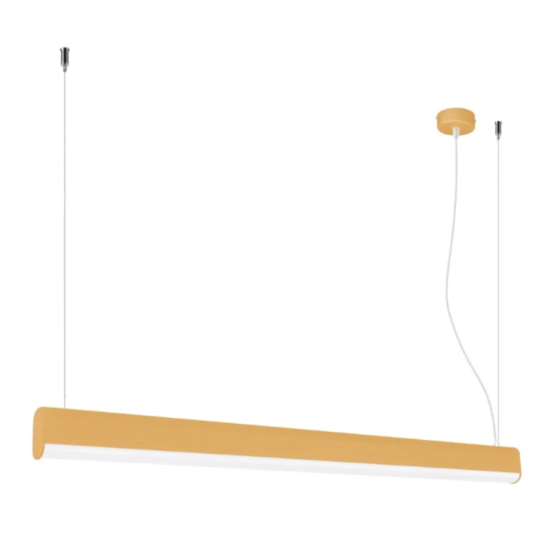 Zniżka Lampa wisząca lniowa z pilotem Farge 120cm złota LED 4000K Thoro