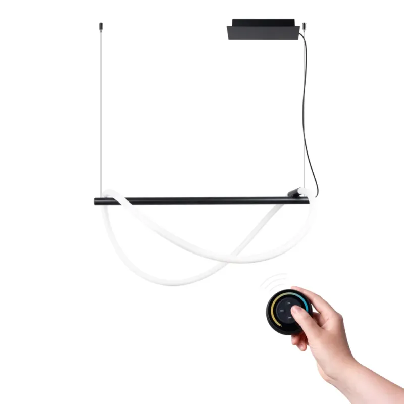 Szybka dostawa Lampa wisząca nowoczesna z pilotem Galakse 84cm LED 2700-6500K czarna Thoro