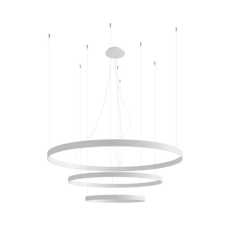 Żyrandol wiszący ringi Rio III 55/78/110cm biały LED 3000K Thoro Hit cenowy