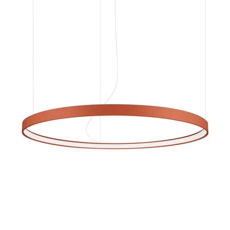 Żyrandol wiszący ring Rio 110cm ochra czerwona LED 3000K Thoro Okazja