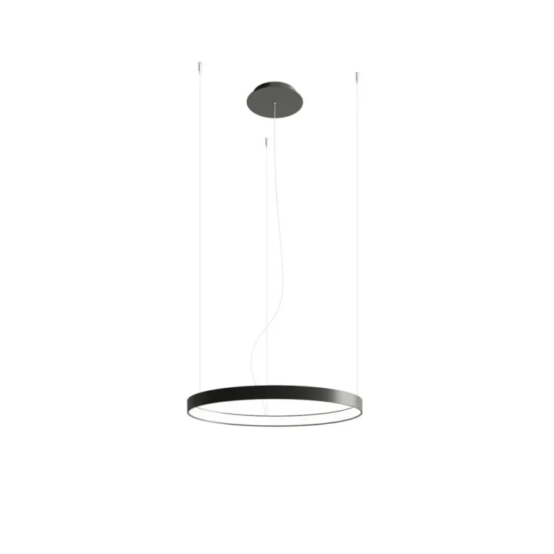 Żyrandol wiszący ring Rio 55cm czarny LED 3000K Thoro Nie przegap