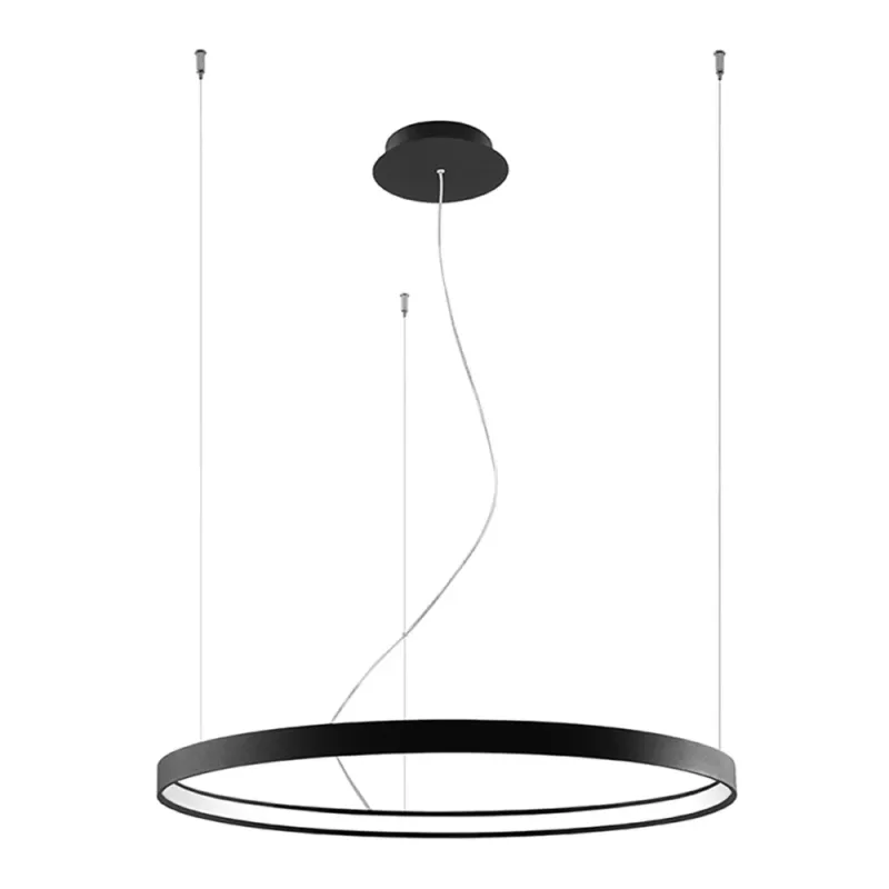 Zamów dziś Żyrandol wiszący ring Rio 78cm czarny LED 3000K Thoro