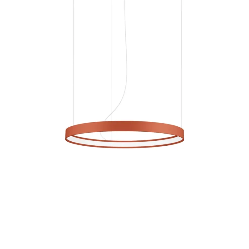 Żyrandol wiszący ring Rio 55cm ochra czerwona LED 4000K Thoro Rabat
