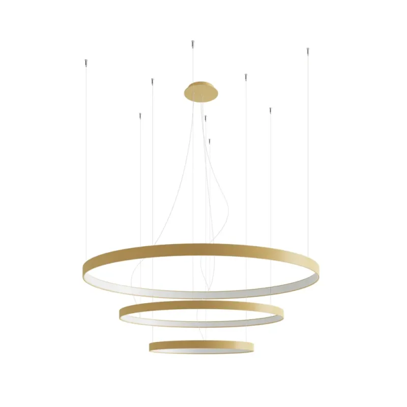 Żyrandol wiszący ringi Rio III 55/78/110cm złoty LED 4000K Thoro Tylko do końca tygodnia
