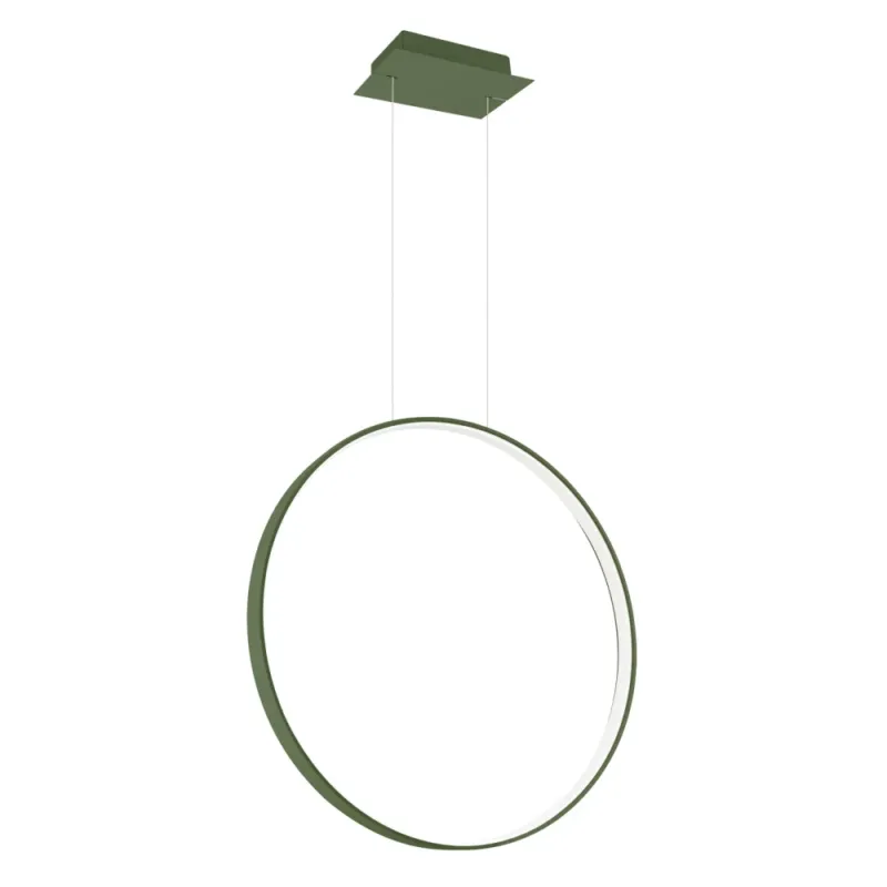 Lampa wiszący ring Rio 55cm zielona oliwka LED 3000K Thoro Wybór klientów