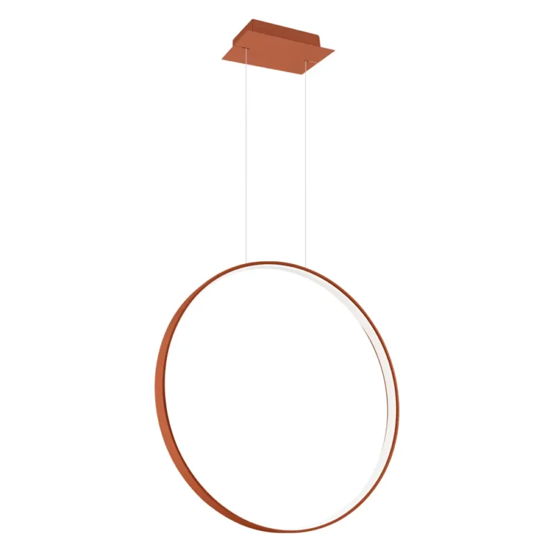 Do wyczerpania zapasów Lampa wiszący ring Rio 55cm ochra czerwona LED 3000K Thoro