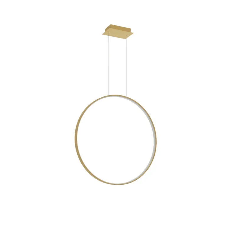 Darmowy zwrot Lampa wiszący ring Rio 78cm złota LED 3000K Thoro