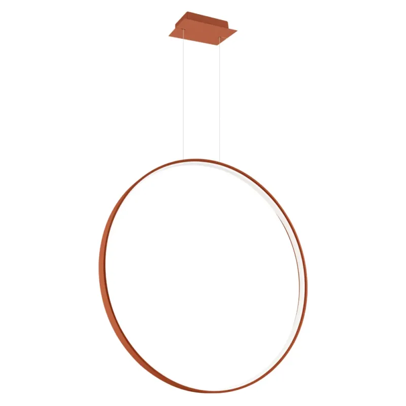 Premium Lampa wiszący ring Rio 78cm ochra czerwona LED 4000K Thoro