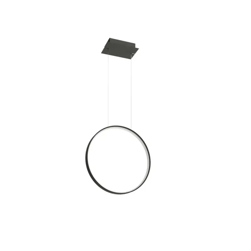 Lampa wiszące ringi Rio 55cm czarny LED 4000K Thoro Zamów teraz