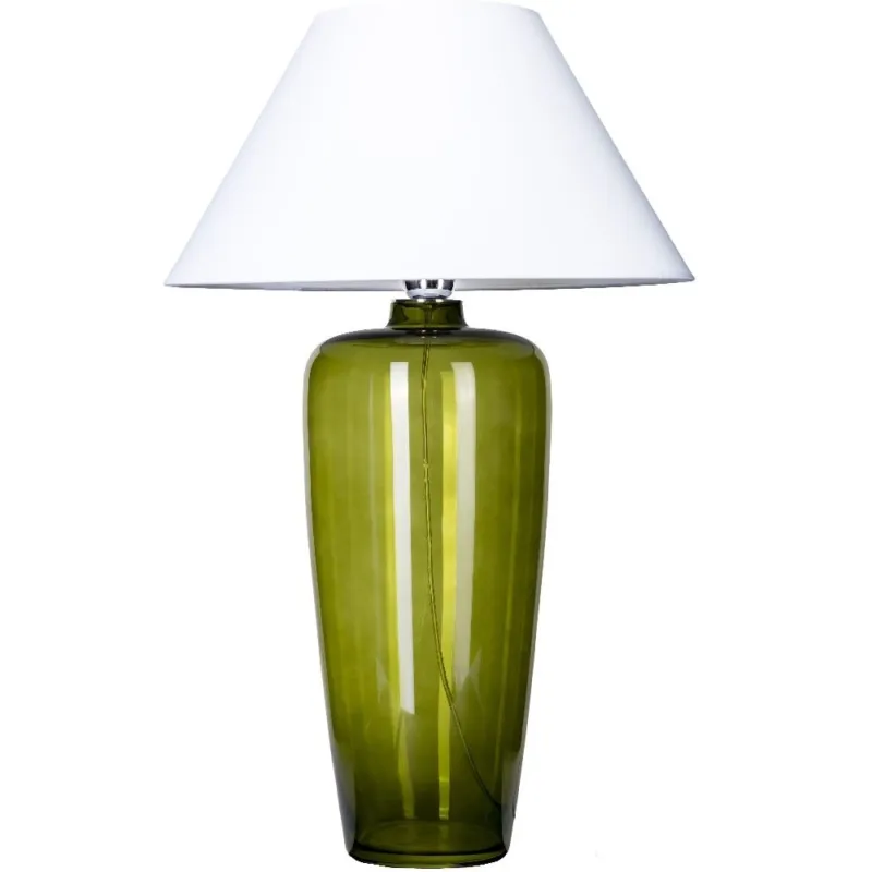 Lampa stołowa szklana Bilbao Green Biała 4Concept Obniżka ceny