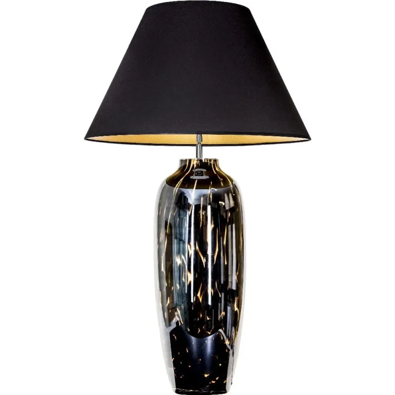 Bezpieczna płatność Lampa stołowa szklana Alhambra Czarna 4Concept