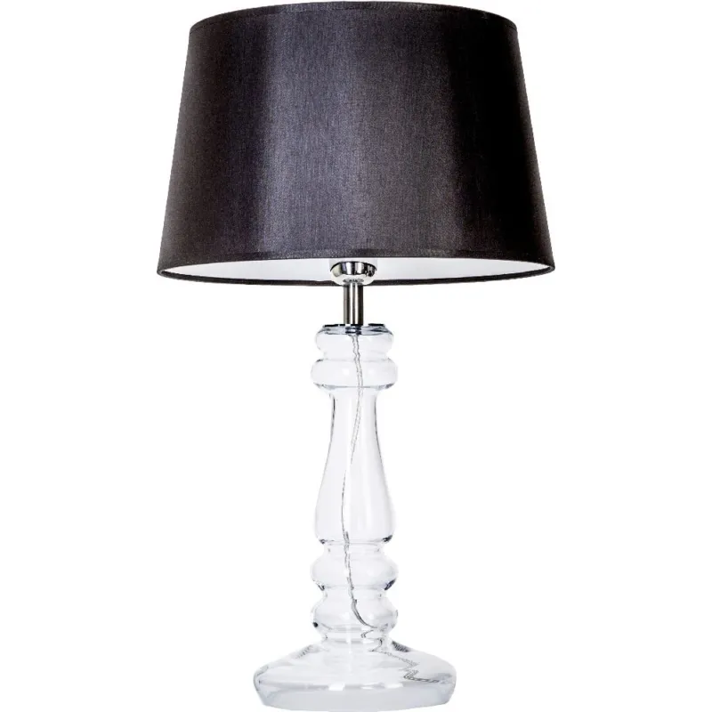 Sprawdź teraz Lampa stołowa szklana glamour Petit Trianon Czarna 4Concept
