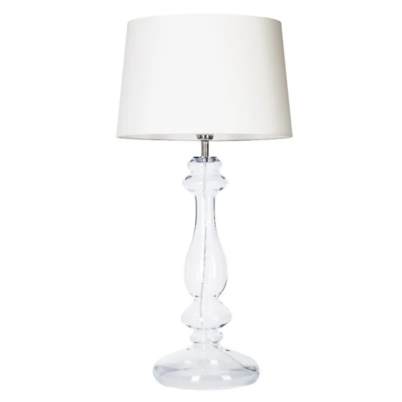 Lampa stołowa szklana glamour Versailles Biała 4Concept Tylko do końca tygodnia