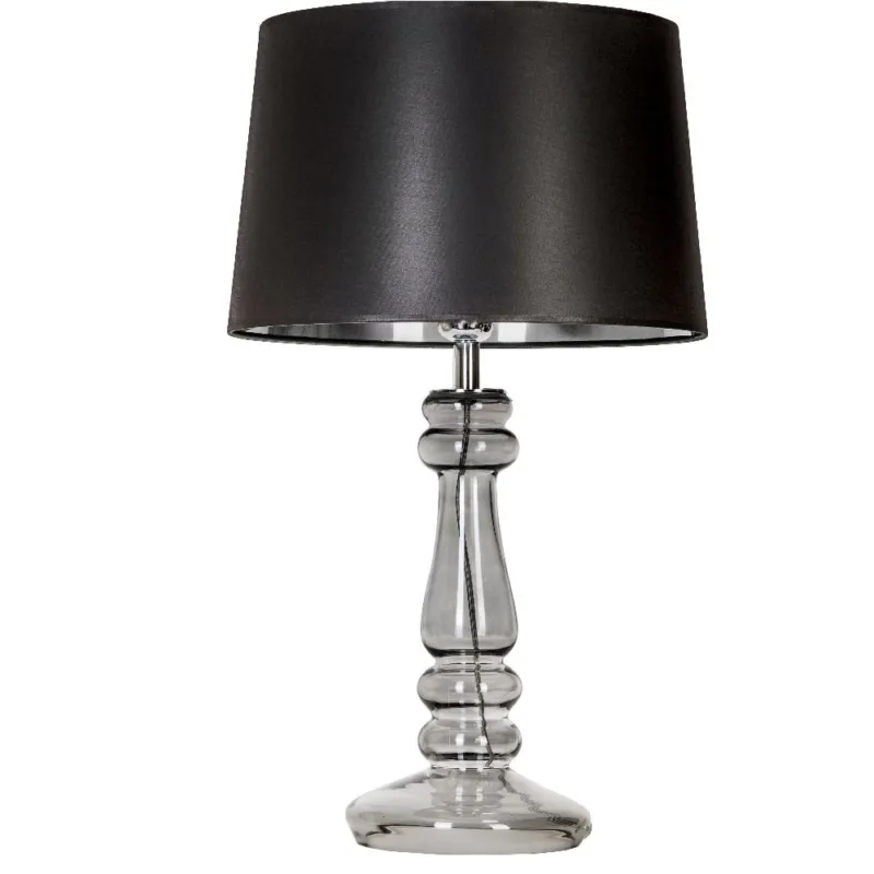Sprawdź teraz Lampa stołowa szklana glamour Petit Trianon Transparent Black Czarna 4Concept