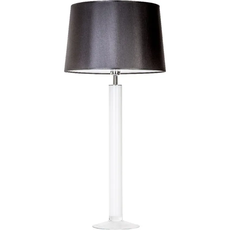 Promocja Lampa stołowa szklana Fjord White Czarna 4Concept