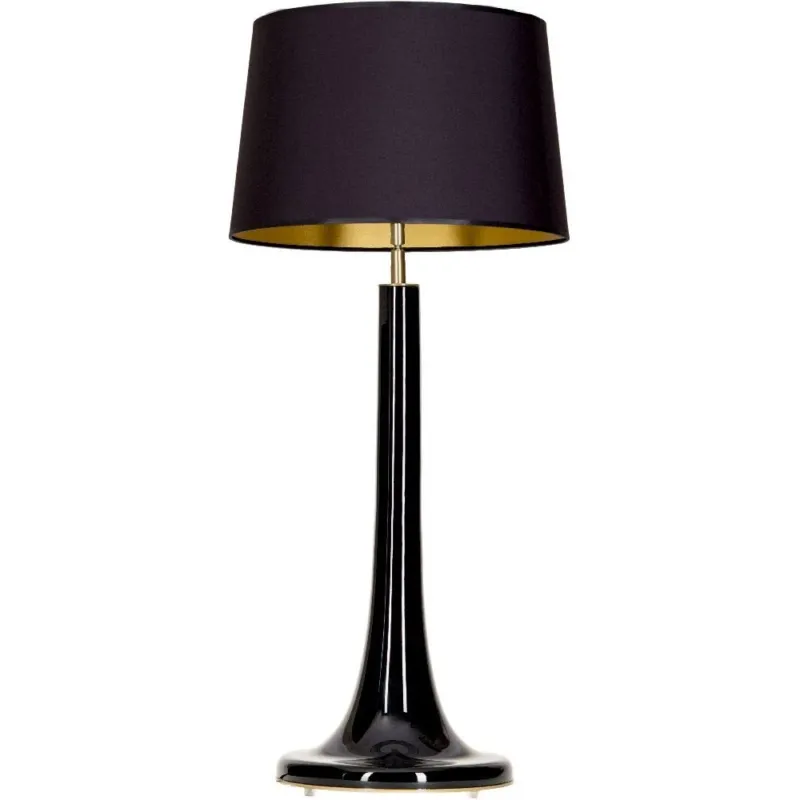 Promocja Lampa stołowa szklana Lozanna Black Czarna 4Concept