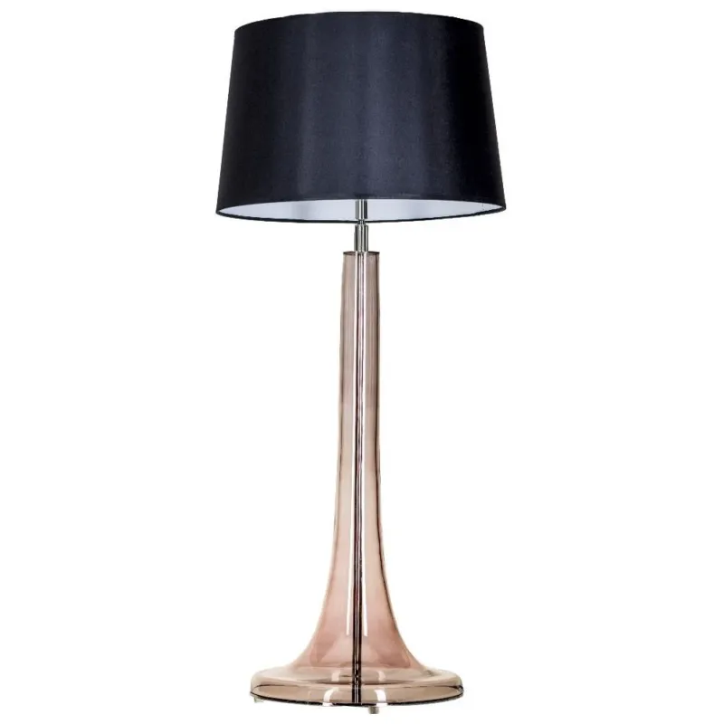 Lampa stołowa szklana Lozanna Transparent Copper Czarna 4Concept Bestseller