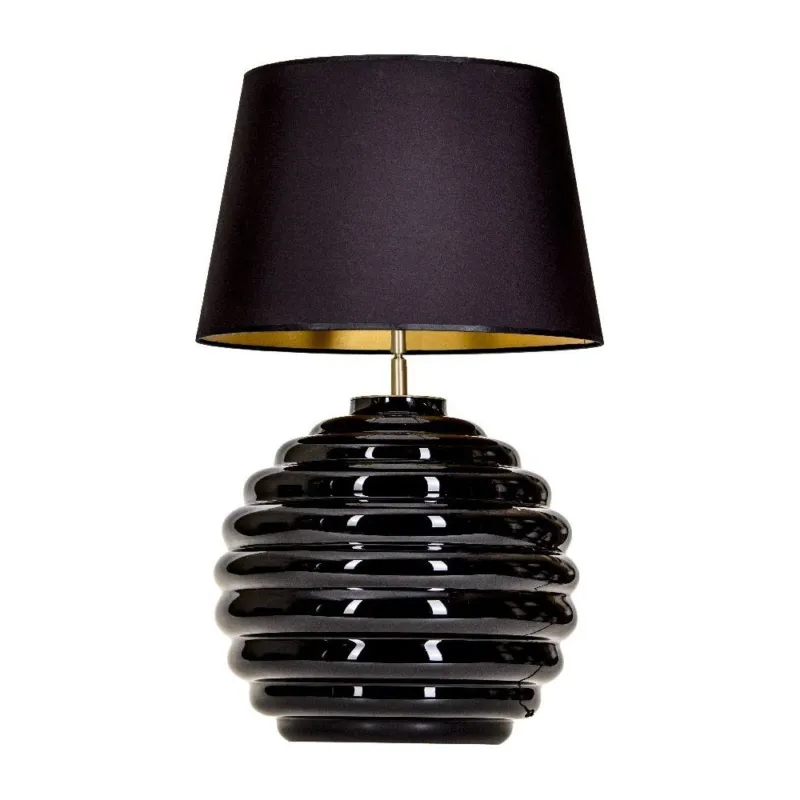 Ostatnie sztuki Lampa stołowa szklana Saint Tropez Black Czarna 4Concept