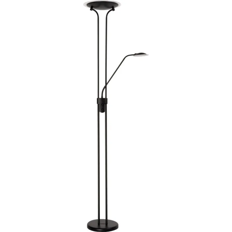Lampa podłogowa z lampką do czytania Champion-Led Czarna Lucide Okazja