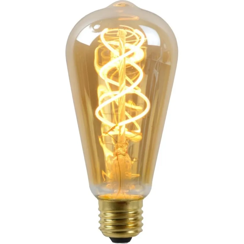 Żarówka dekoracyjna Led St64 E27 5W Bursztynowa Lucide Nowy