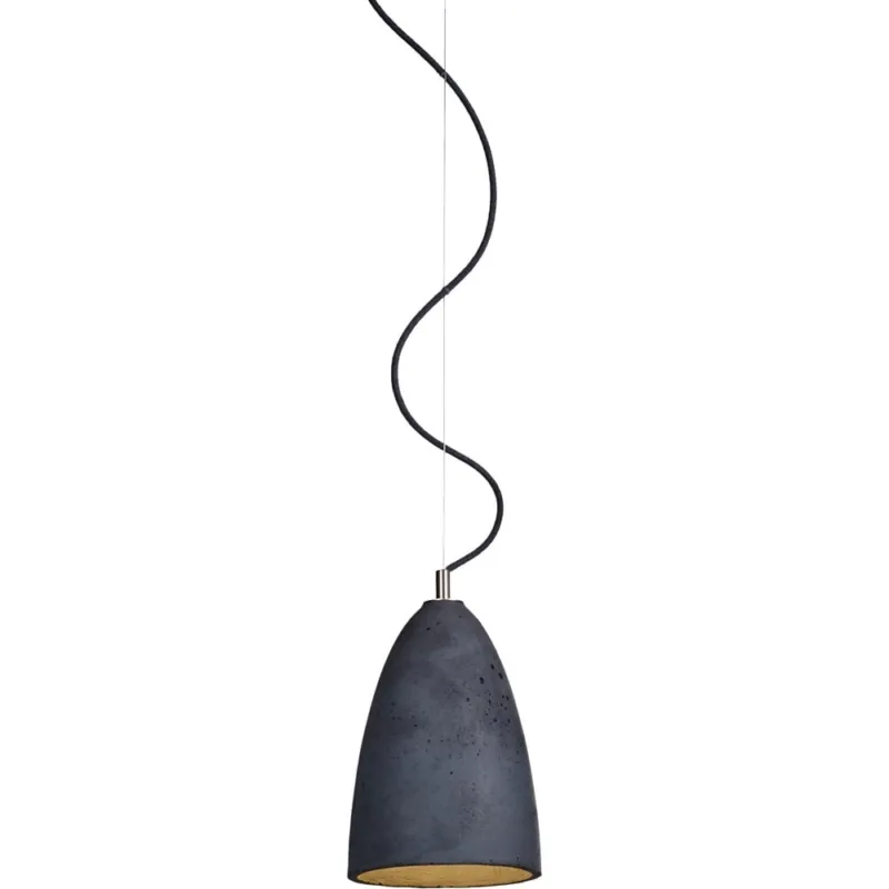 Lampa betonowa wisząca Febe 19 Antracyt/Stal LoftLight Oferta limitowana