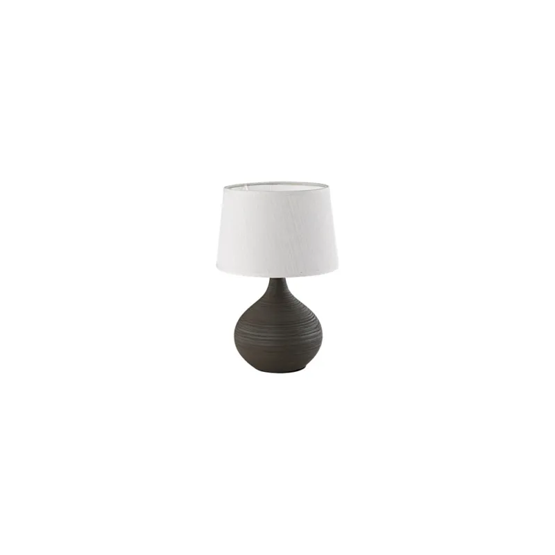 Lampa stołowa ceramiczna z abażurem Martin Beż/Brązowa Reality Popularny