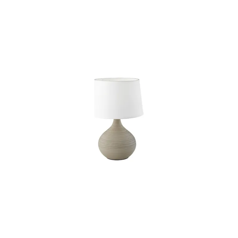 Lampa stołowa ceramiczna z abażurem Martin Biały/Cappucino Reality Oferta limitowana