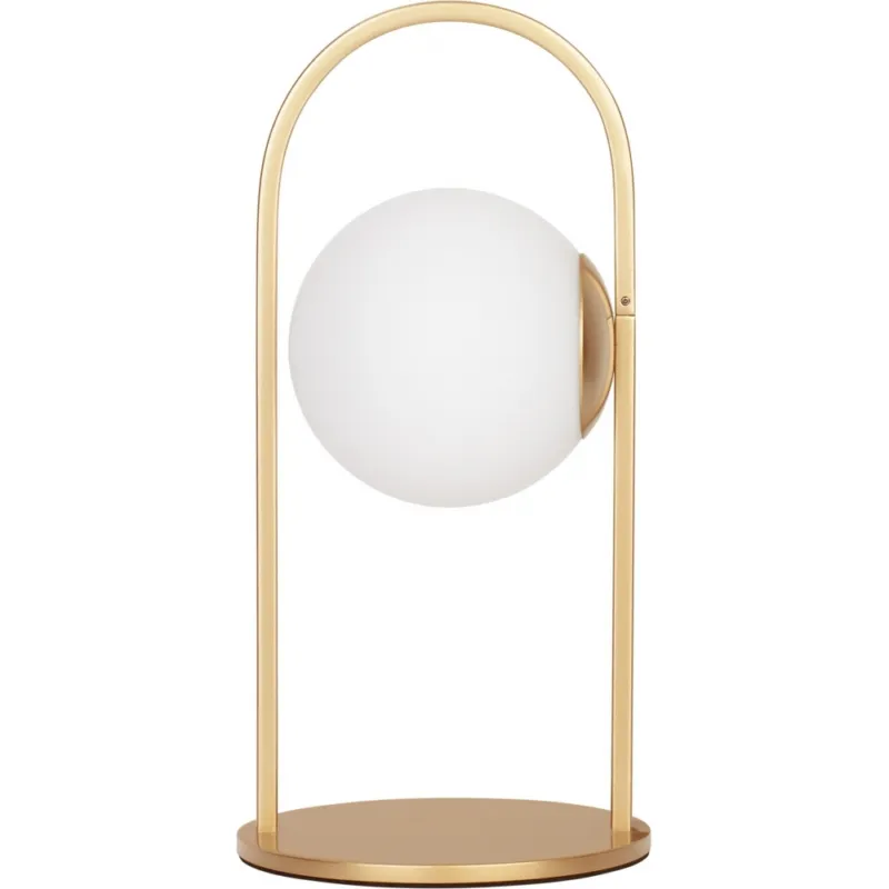 Lampa stołowa szklana kula glamour Grap LED 18cm biało-złota Tylko do końca tygodnia