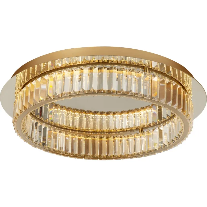 Plafon kryształowy glamour Queen LED 60cm przeźroczysty/złoty Tani