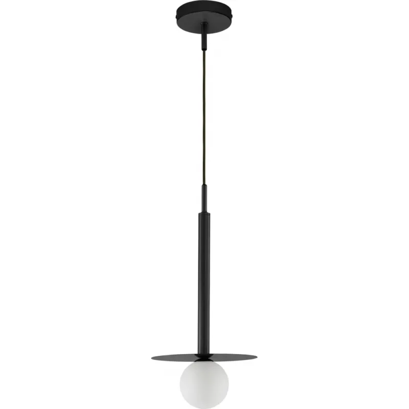 Obniżka ceny Lampa wisząca szklana kula Hide Ball 22cm opal/czarny