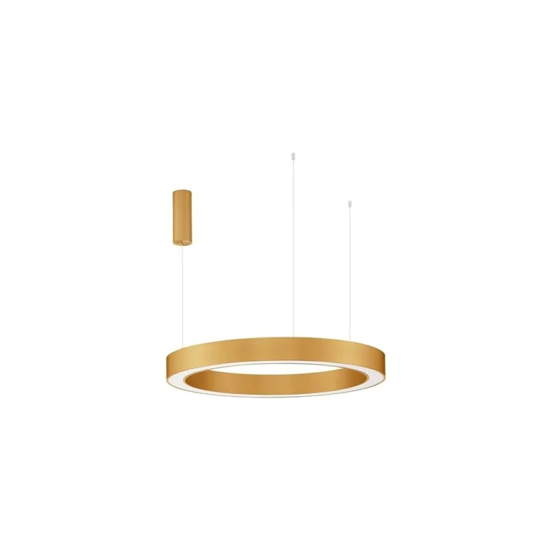 Zamów teraz Lampa wisząca okrągła z pilotem Cole LED 80cm mosiężna