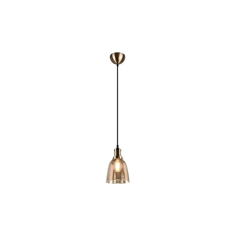 [OUTLET] Lampa wisząca szklana retro Vita 14 bursztynowa Wysoka jakość