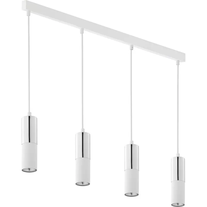 [OUTLET] Lampa wisząca nowoczesna tuby Elit 71 biało-srebrna Darmowy zwrot