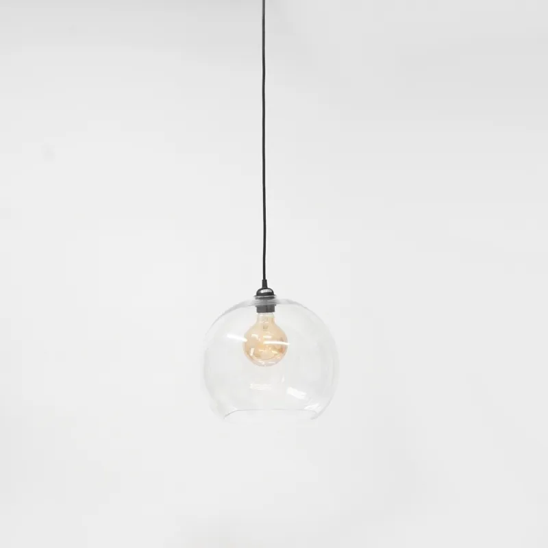 [OUTLET] Lampa wisząca szklana kula Cubo 30 przeźroczysta Kup teraz