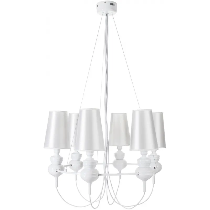 Żyrandol wiszący designerski Queen 6 25cm biały Step Into Design Wyprzedaż